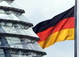 The Reichstag, Berlin with the German flag flying